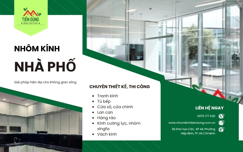 Mẫu cửa nhôm kính đẹp giúp không gian nhà phố thêm rộng rãi